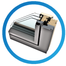 Fenêtre haut de gamme bois alu 